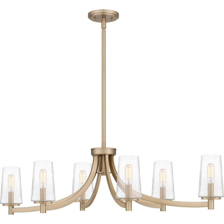 Quoizel Miccio Linear Chandelier 6 Lights Bronze Gold MIC638BGD